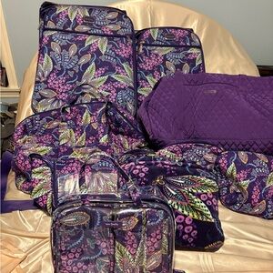 Vera Bradley Multicolor Batik Leaves Luggage Collection